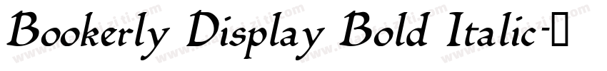 Bookerly Display Bold Italic字体转换